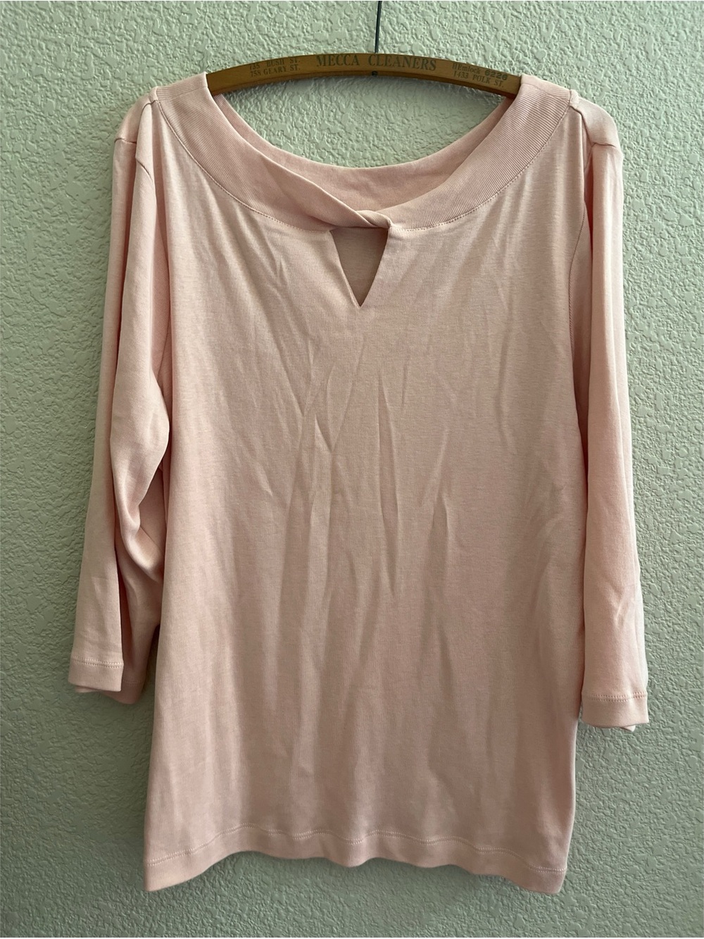 Chicos Pink Knit 3/4 Sleeve Top Size 3 or Women’s XL